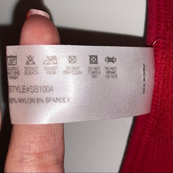 Rough River Red Padded Push-Up Sports Bra Size L - Picture 6 of 6